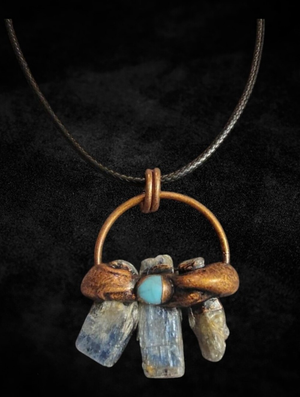 Raw Blue Kyanite Pendant Necklace